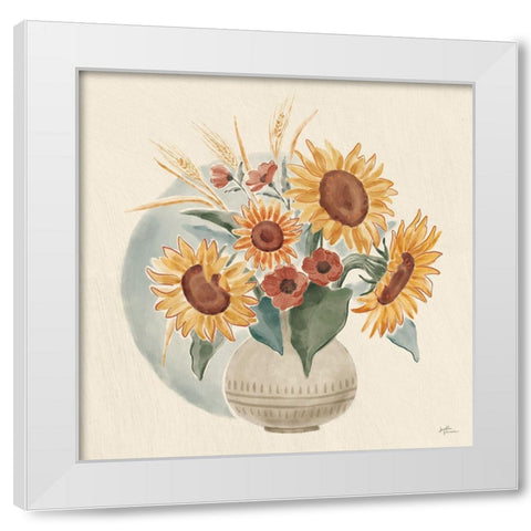 Sunflower Season IV White Modern Wood Framed Art Print by Penner, Janelle