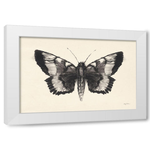 Moth V White Modern Wood Framed Art Print by Tillmon, Avery
