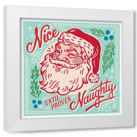 Naughty and Nice II Bright White Modern Wood Framed Art Print by Penner, Janelle