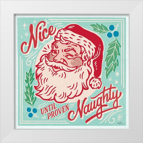 Naughty and Nice II Bright White Modern Wood Framed Art Print by Penner, Janelle