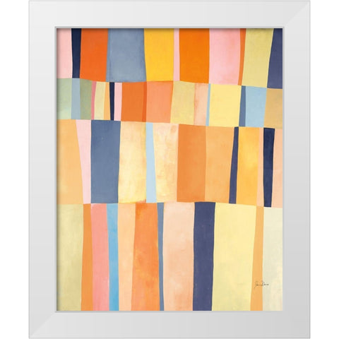 Sunshine Stripes I Pastel White Modern Wood Framed Art Print by Davies, Jane