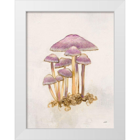 Woodland Mushroom III White Modern Wood Framed Art Print by Purinton, Julia