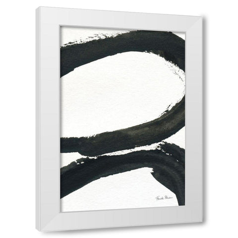 Inky I White Modern Wood Framed Art Print by Zaman, Farida