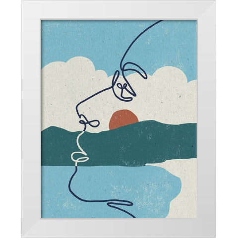 Mykonos I White Modern Wood Framed Art Print by Hershey, Moira