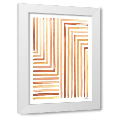 Desert Sunset III SP White Modern Wood Framed Art Print by Marshall, Laura