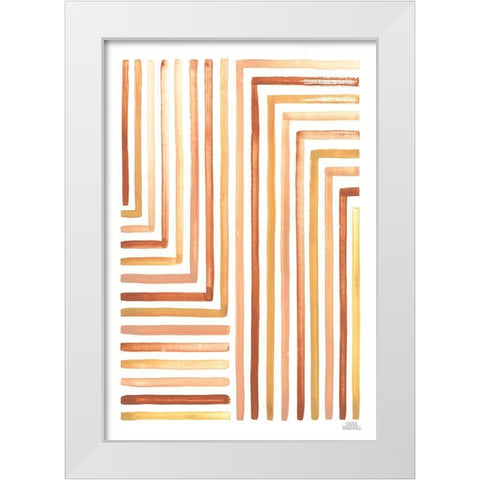 Desert Sunset III SP White Modern Wood Framed Art Print by Marshall, Laura