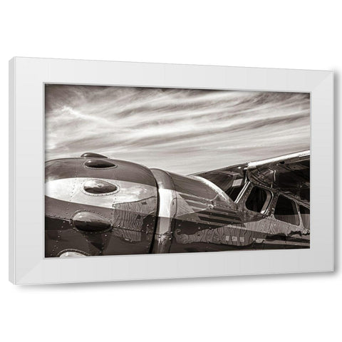 Aviator White Modern Wood Framed Art Print by Larson, Nathan