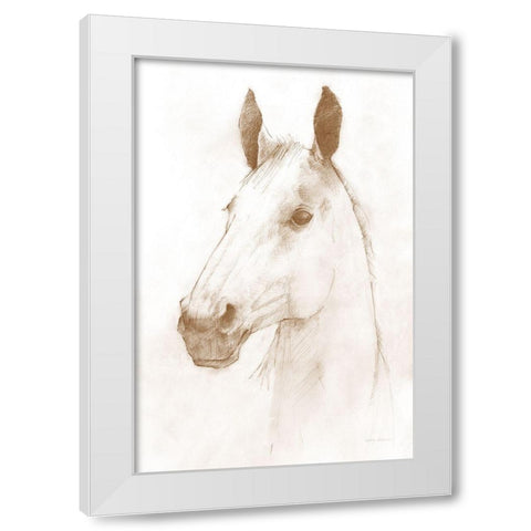 Caesar Sepia White Modern Wood Framed Art Print by Tillmon, Avery