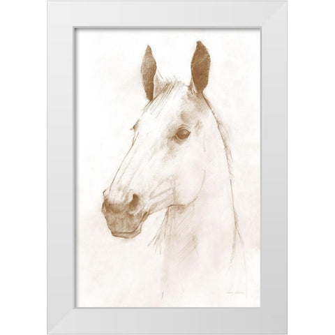 Caesar Sepia White Modern Wood Framed Art Print by Tillmon, Avery