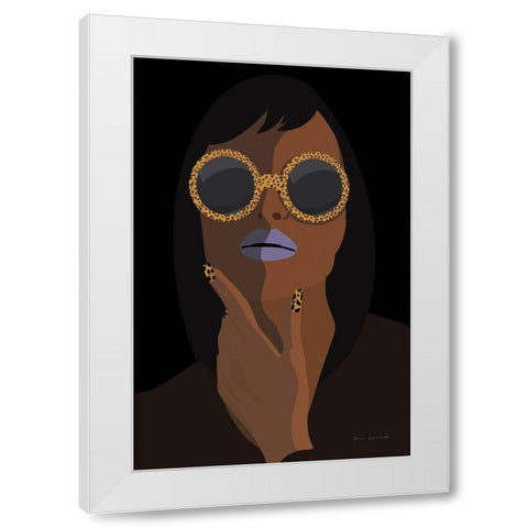 Accessorize II Peri Lips White Modern Wood Framed Art Print by Escalante, Omar