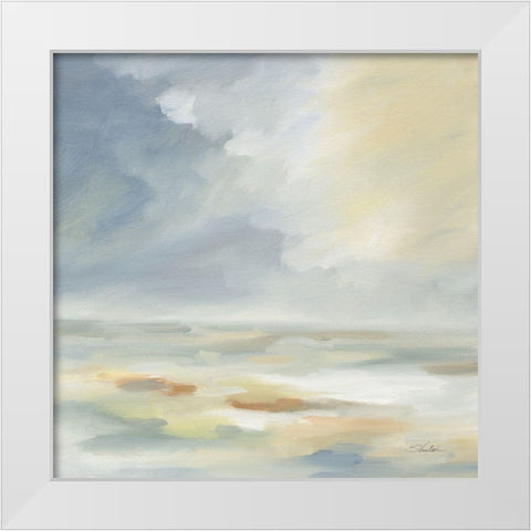 Pastel Clouds White Modern Wood Framed Art Print by Vassileva, Silvia