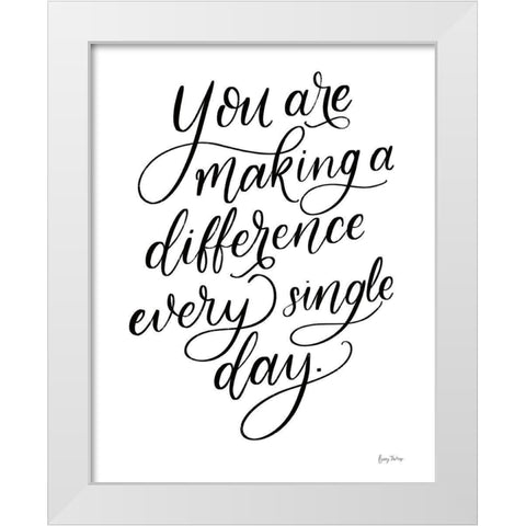 Teachers III No Hearts Crop White Modern Wood Framed Art Print by Thorns, Becky