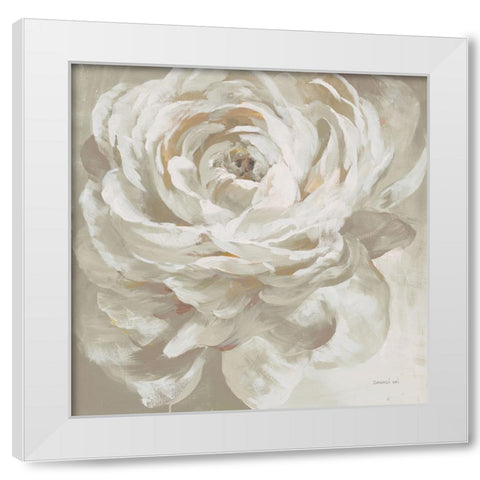 Neutral Rose White Modern Wood Framed Art Print by Nai, Danhui