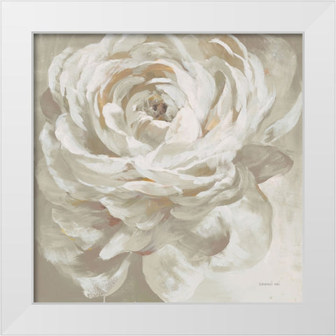 Neutral Rose White Modern Wood Framed Art Print by Nai, Danhui