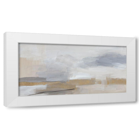 Sandstorm Gold White Modern Wood Framed Art Print by Munger, Pamela