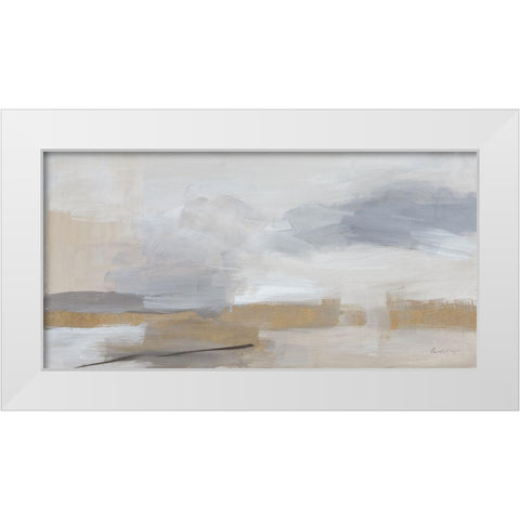 Sandstorm Gold White Modern Wood Framed Art Print by Munger, Pamela