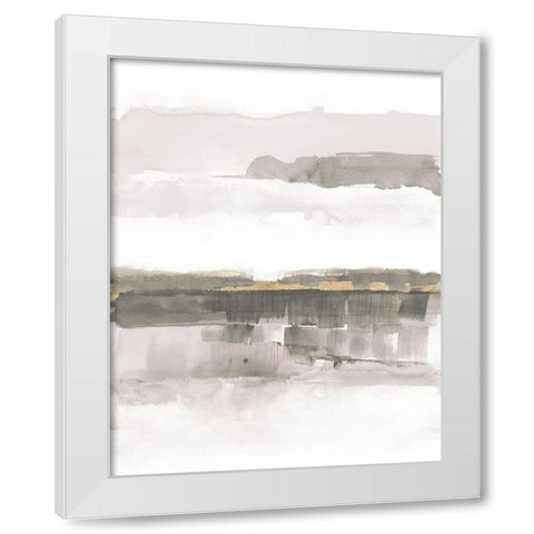 Influence of Line and Color Neutral Gold White Modern Wood Framed Art Print by Schick, Mike