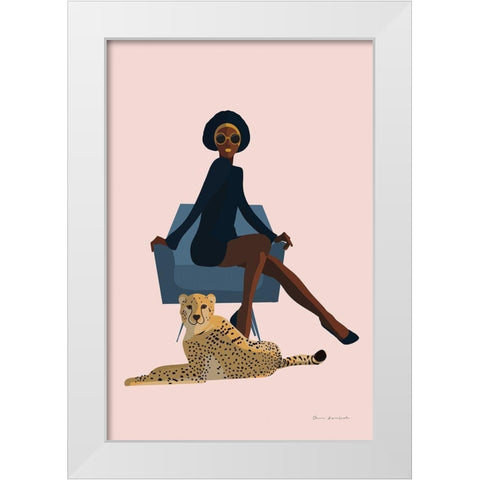Wild Lounge II Rose Pink White Modern Wood Framed Art Print by Escalante, Omar