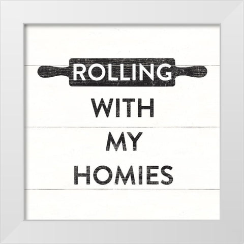 Bake I Farmhouse White Modern Wood Framed Art Print by Wild Apple Portfolio