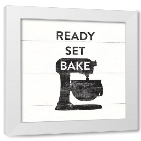 Bake II Farmhouse White Modern Wood Framed Art Print by Wild Apple Portfolio