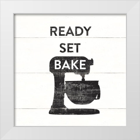 Bake II Farmhouse White Modern Wood Framed Art Print by Wild Apple Portfolio