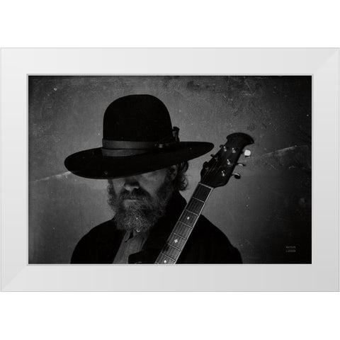 Home on the Range Cowboy I White Modern Wood Framed Art Print by Larson, Nathan