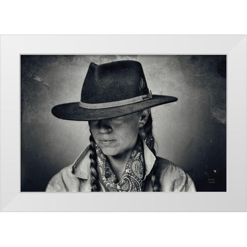 Home on the Range Cowgirl I White Modern Wood Framed Art Print by Larson, Nathan