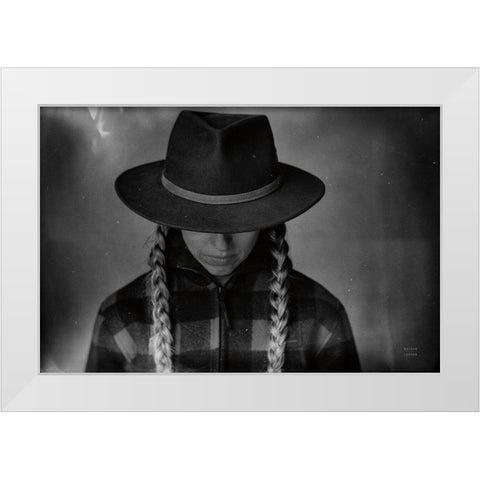 Home on the Range Cowgirl II White Modern Wood Framed Art Print by Larson, Nathan