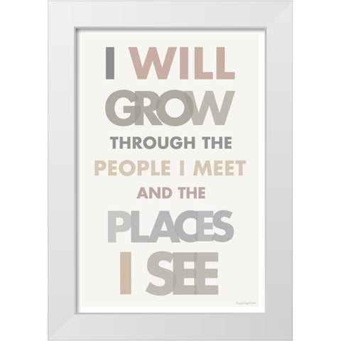 I Will Grow II White Modern Wood Framed Art Print by Charro, Mercedes Lopez