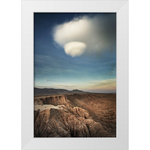 Borrego Clouds White Modern Wood Framed Art Print by Majchrowicz, Alan