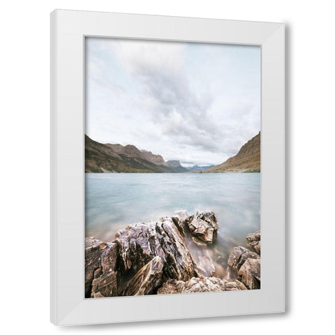 Glacier Lake White Modern Wood Framed Art Print by Majchrowicz, Alan