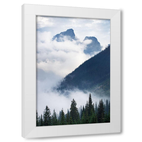 Mountain Fog White Modern Wood Framed Art Print by Majchrowicz, Alan