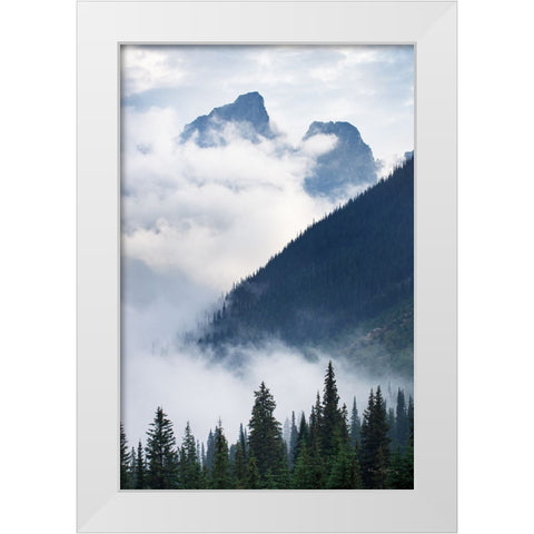Mountain Fog White Modern Wood Framed Art Print by Majchrowicz, Alan