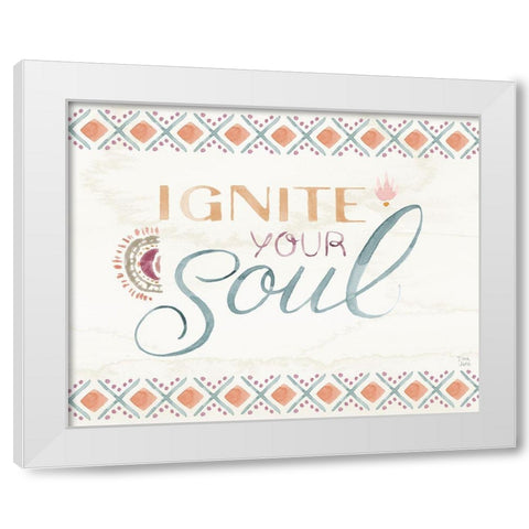 Boho Garden VII White Modern Wood Framed Art Print by June, Dina