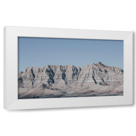 Badlands White Modern Wood Framed Art Print by Larson, Nathan