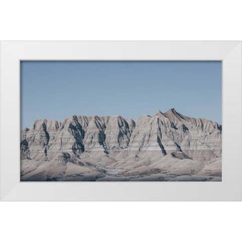 Badlands White Modern Wood Framed Art Print by Larson, Nathan