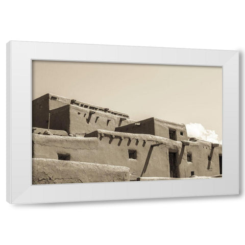 Southwest Adobe White Modern Wood Framed Art Print by Larson, Nathan