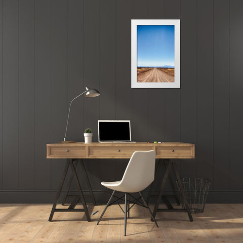 Follow Your Road White Modern Wood Framed Art Print by Larson, Nathan