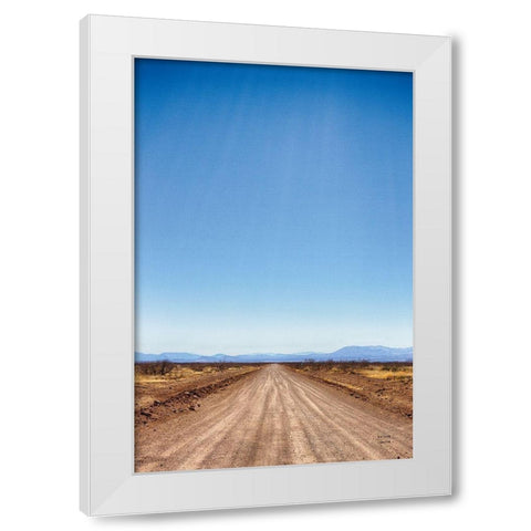 Follow Your Road White Modern Wood Framed Art Print by Larson, Nathan