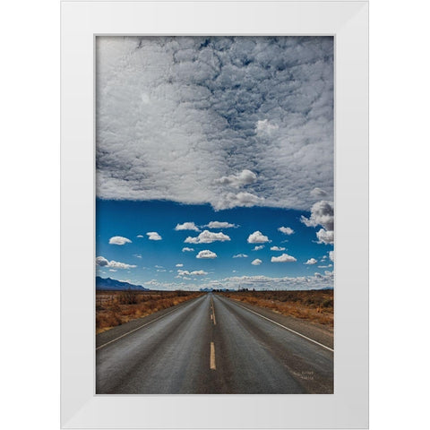 Tres Hermanas Clouds Color White Modern Wood Framed Art Print by Larson, Nathan