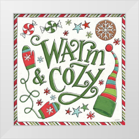 Holiday Whimsy II White Modern Wood Framed Art Print by Tavoletti, Anne