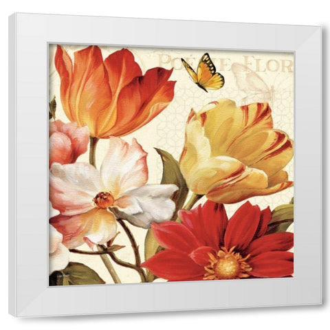 Poesie Florale III White Modern Wood Framed Art Print by Audit, Lisa