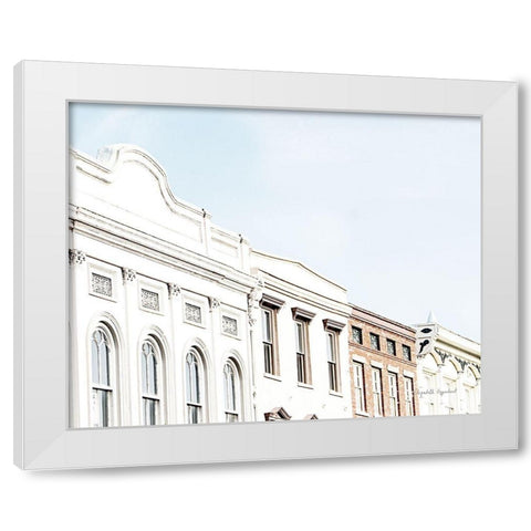 Row Houses White Modern Wood Framed Art Print by Urquhart, Elizabeth