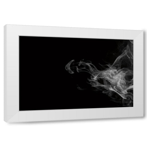 Smoke I White Modern Wood Framed Art Print by Larson, Nathan