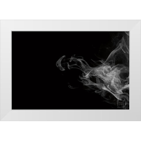 Smoke I White Modern Wood Framed Art Print by Larson, Nathan