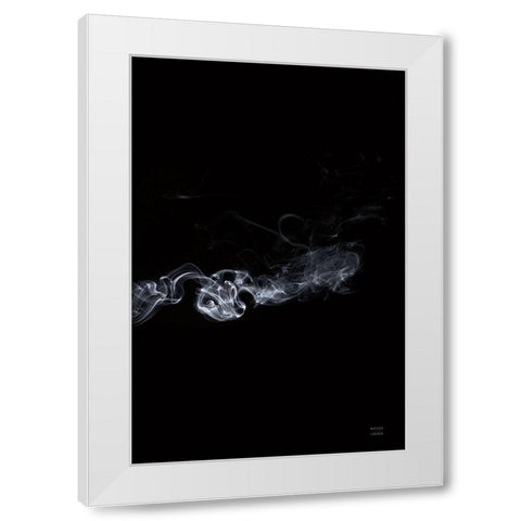 Smoke II White Modern Wood Framed Art Print by Larson, Nathan