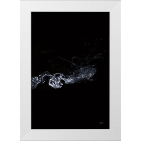 Smoke II White Modern Wood Framed Art Print by Larson, Nathan