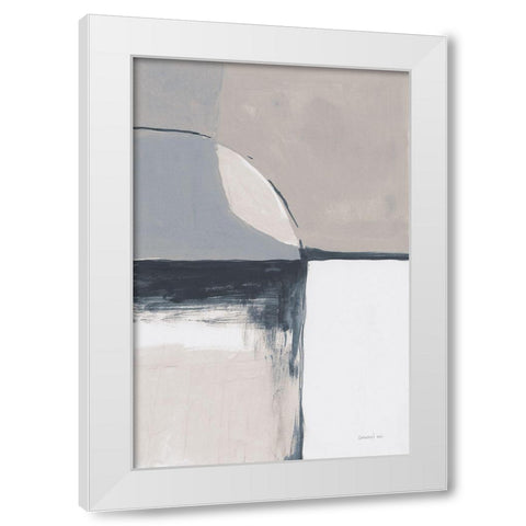 Overlay I Blue White Modern Wood Framed Art Print by Nai, Danhui