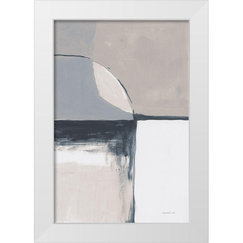 Overlay I Blue White Modern Wood Framed Art Print by Nai, Danhui