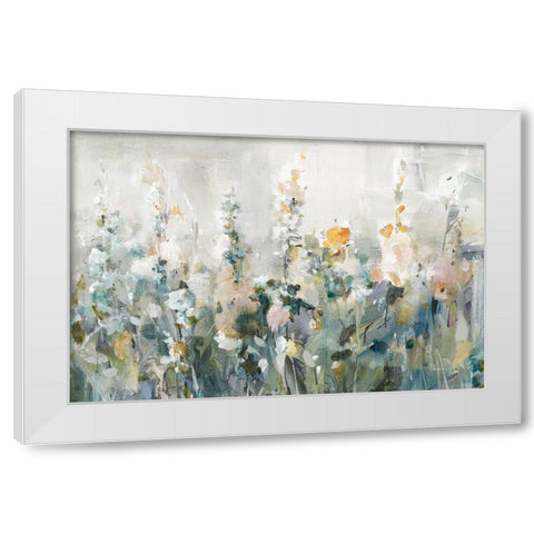 Rustic Garden Neutral White Modern Wood Framed Art Print by Nai, Danhui